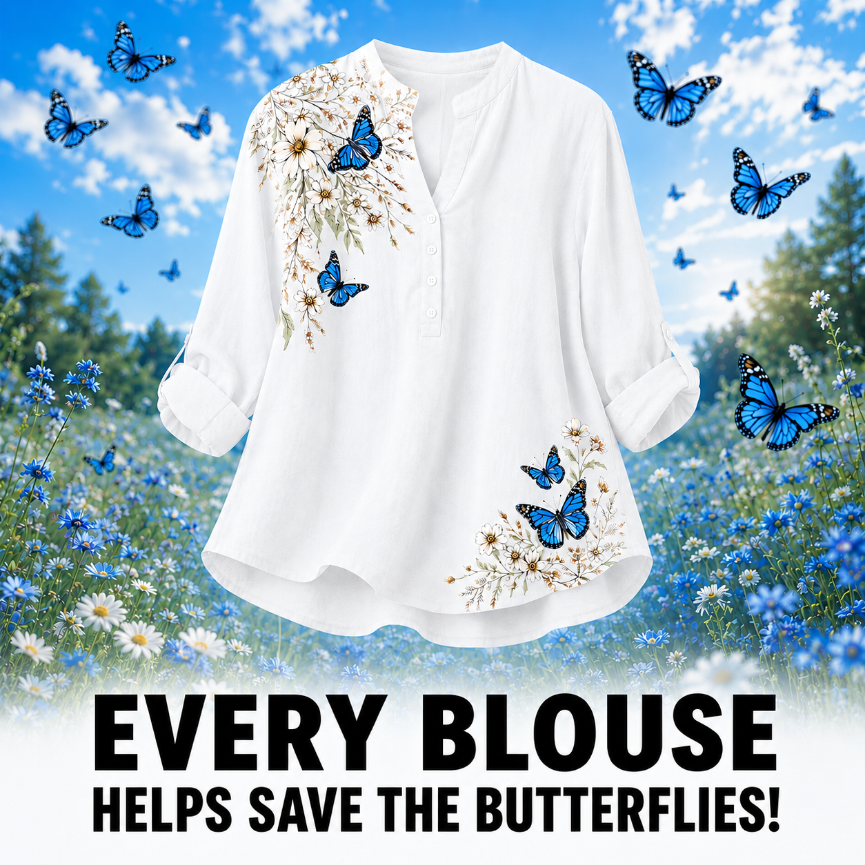Butterfly Summer Blouse