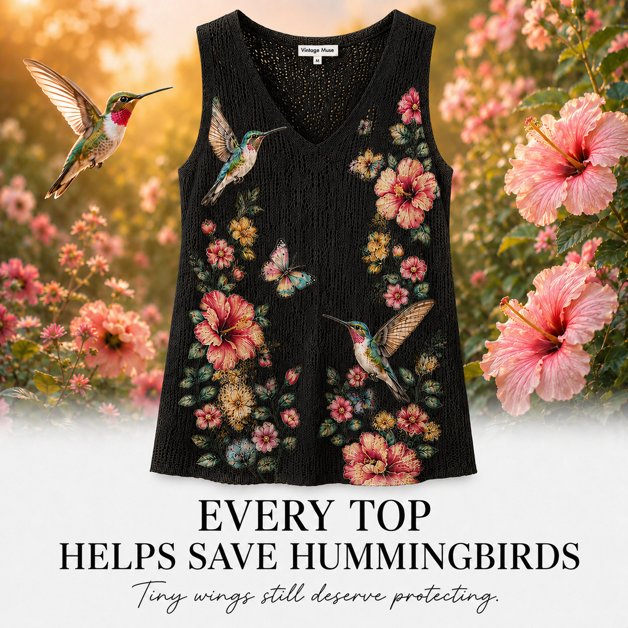 Women's Hummingbird Summer Top