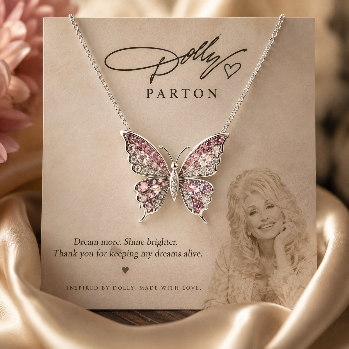 Dolly Parton Butterfly Necklace