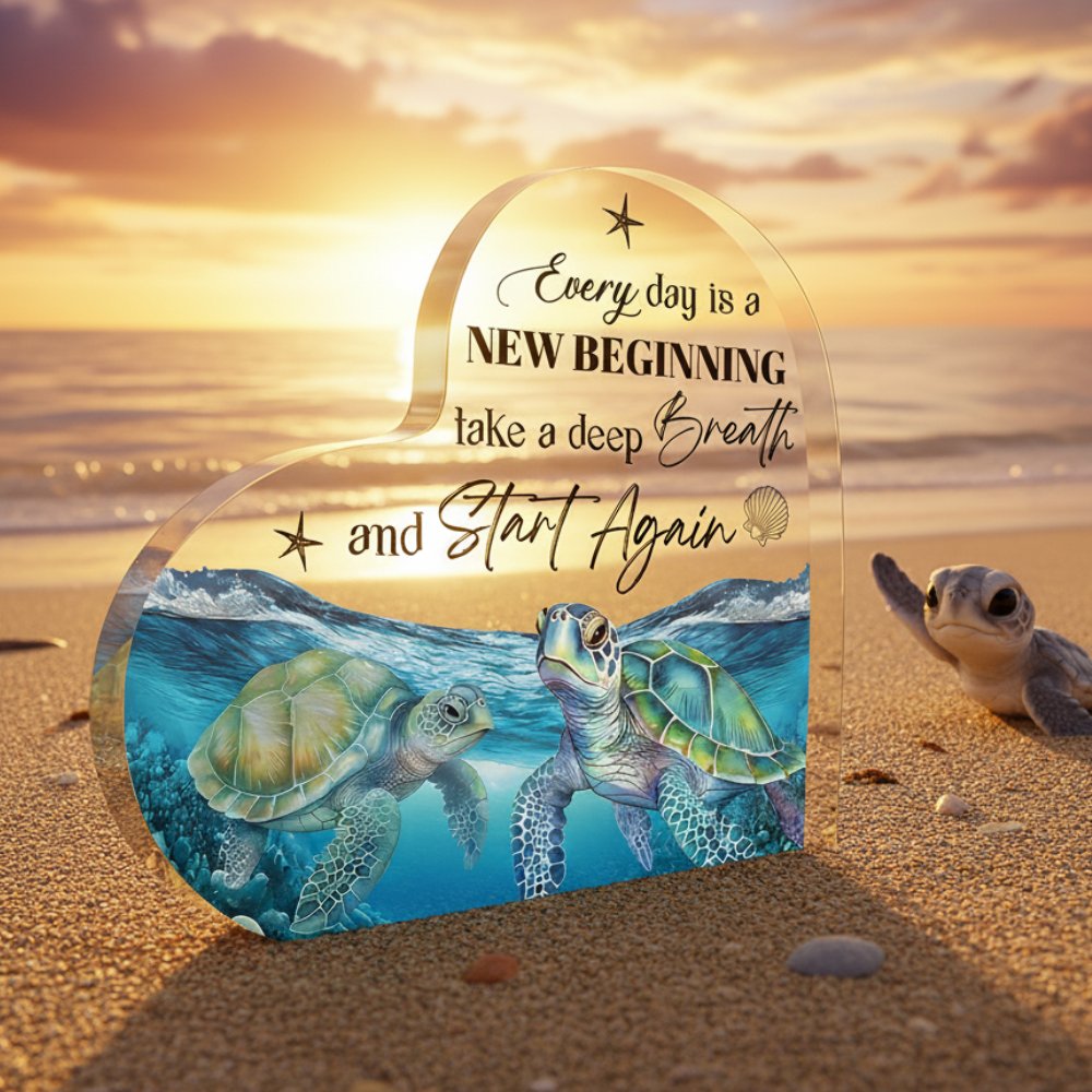 Sea Turtle Heart Decor