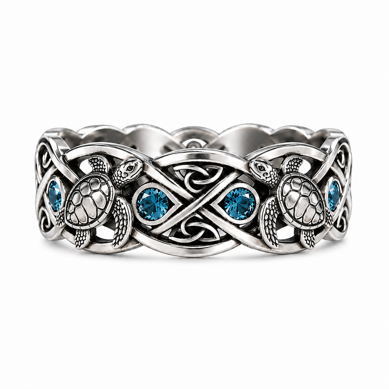 Aquamarine Sea Turtle Ring
