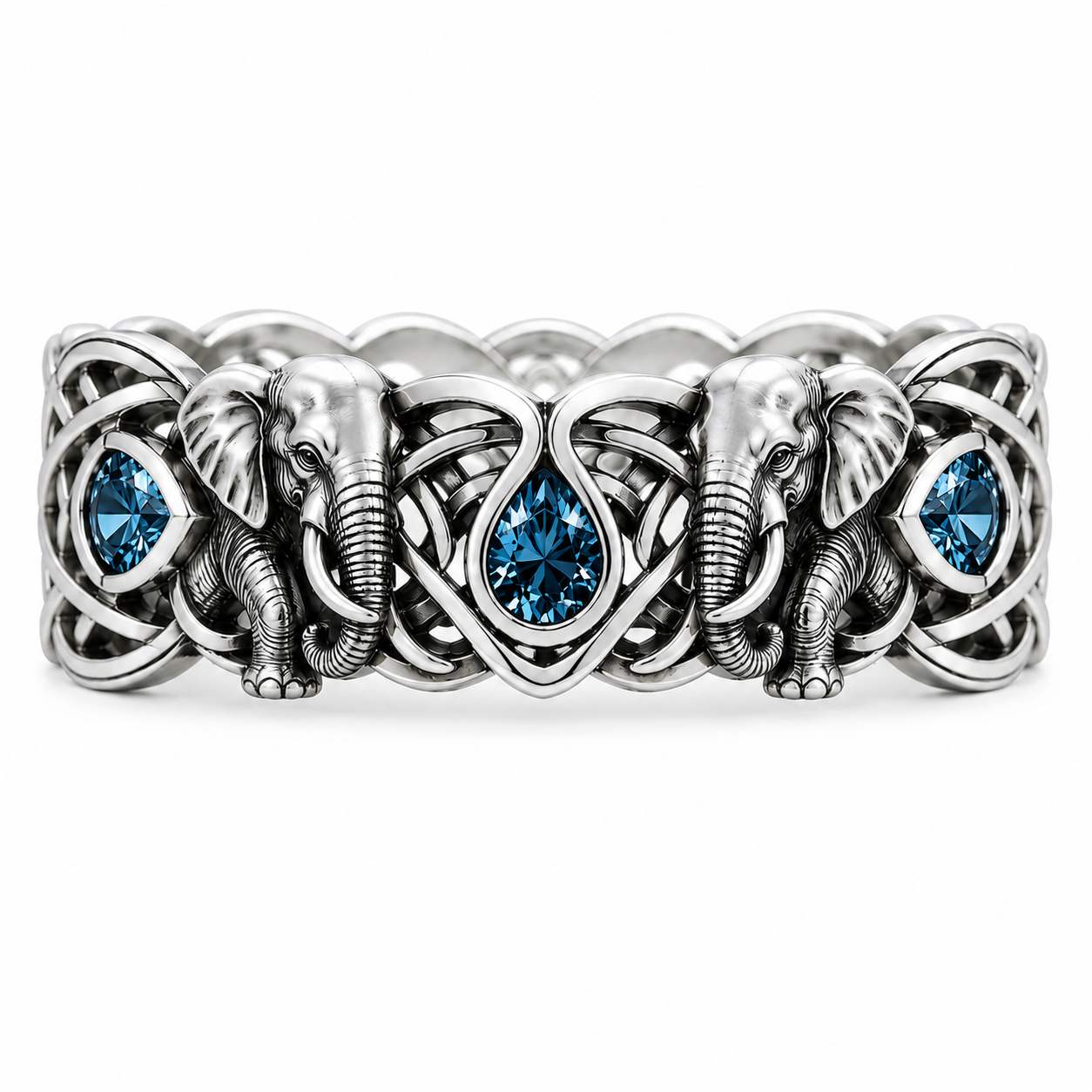 Aquamarine Elephant Ring