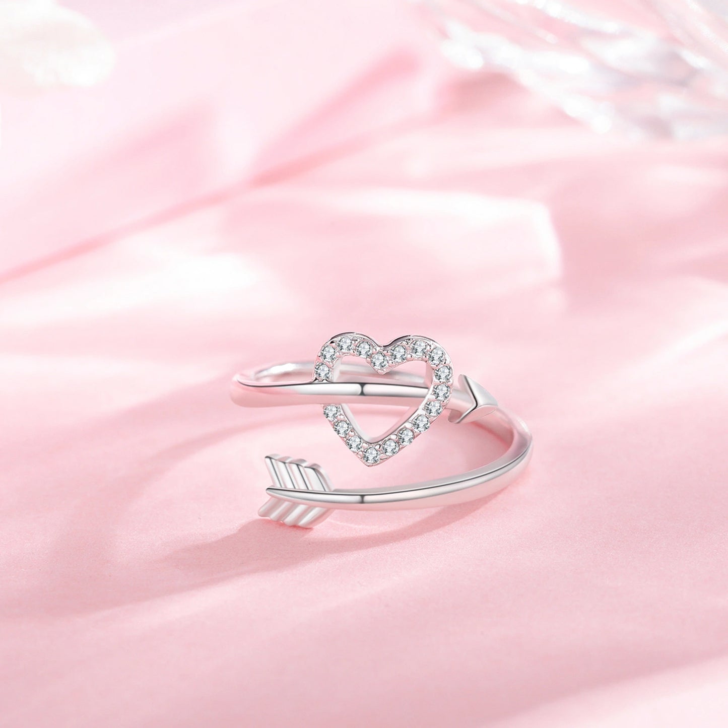Cubic Zirconia Heart Ring