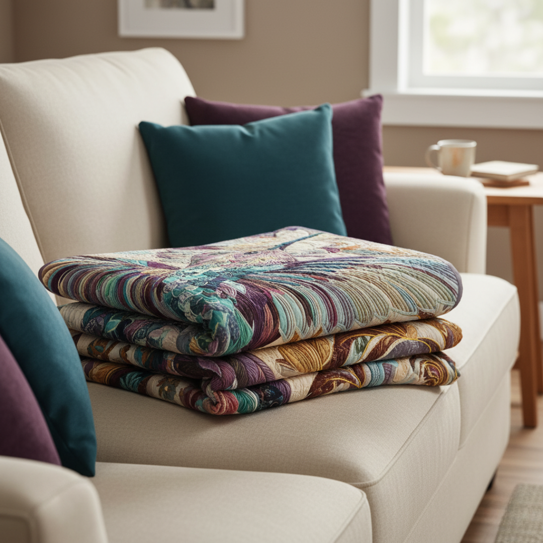 Hummingbird Wings Quilted Blanket