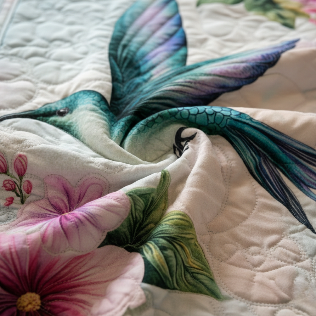 Hummingbird Quilted Table Runner