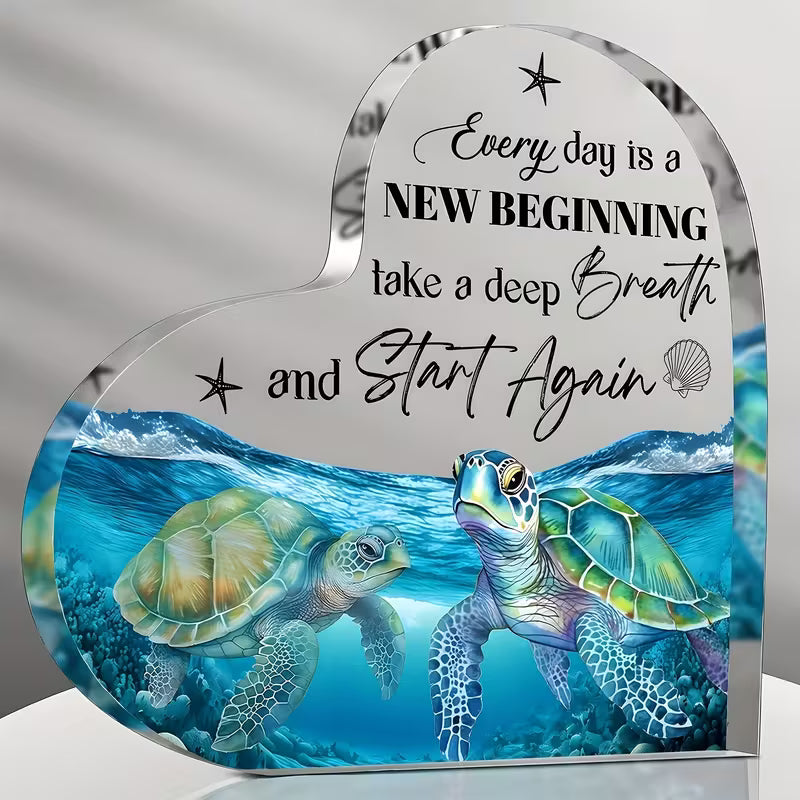 Sea Turtle Heart Decor