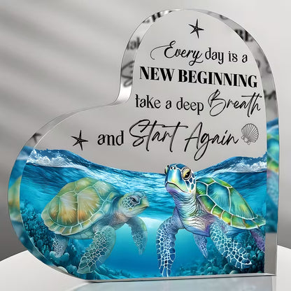 Sea Turtle Heart Decor
