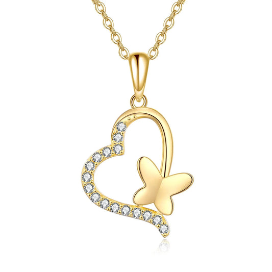 Butterfly & Heart Pendant