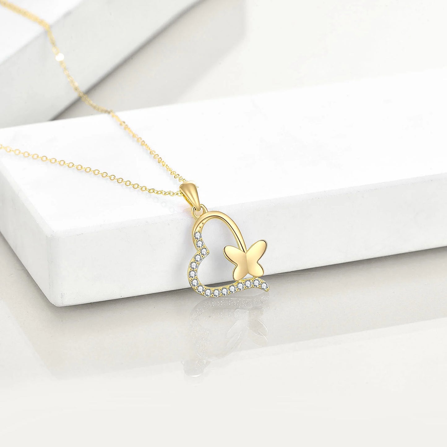 Butterfly & Heart Pendant