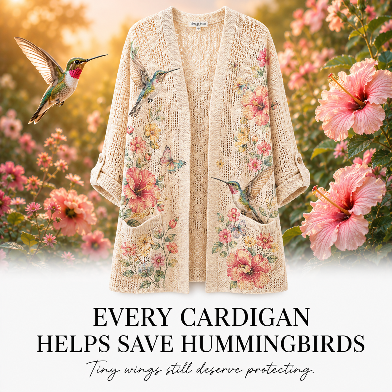 Women's Hummingbird Summer Cardigan