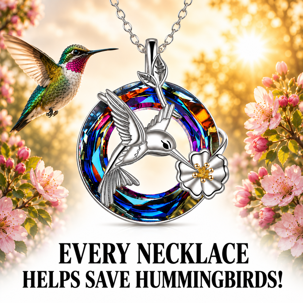 Hummingbird of Hope Necklace