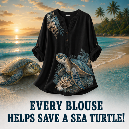 Women's Sea Turtle Summer Blouse