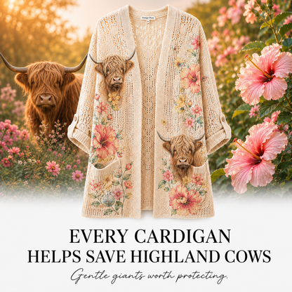 Highland Cow Summer Cardigan