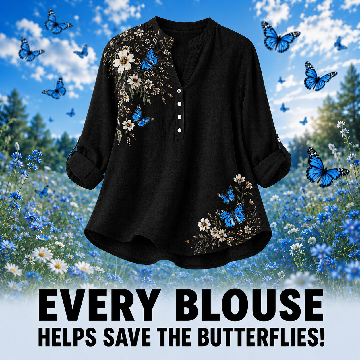 Butterfly Summer Blouse