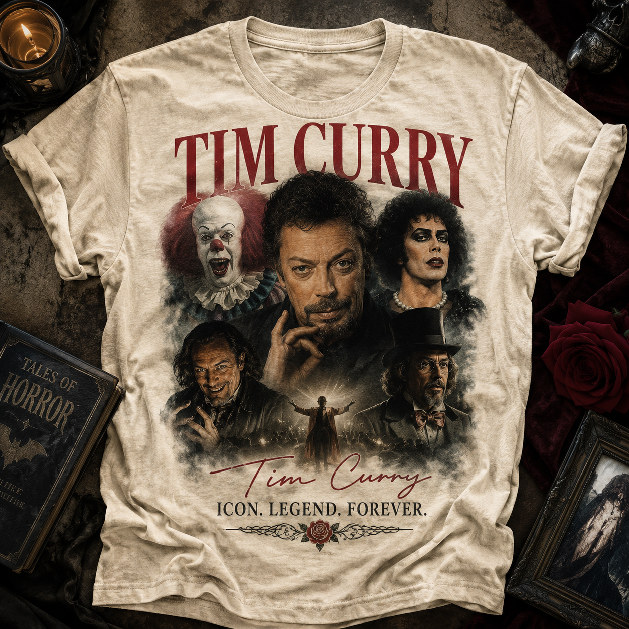 Tim Curry – Icon. Legend. Forever. Tribute T-Shirt