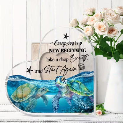 Sea Turtle Heart Decor