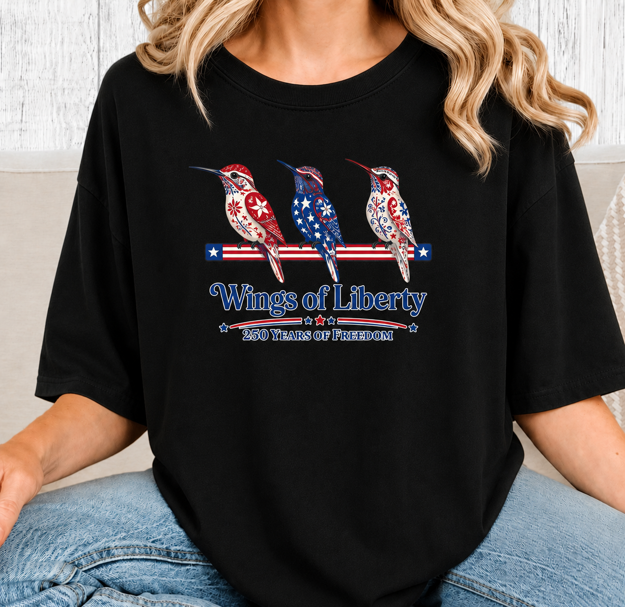 Hummingbird Wings of Liberty T-Shirt