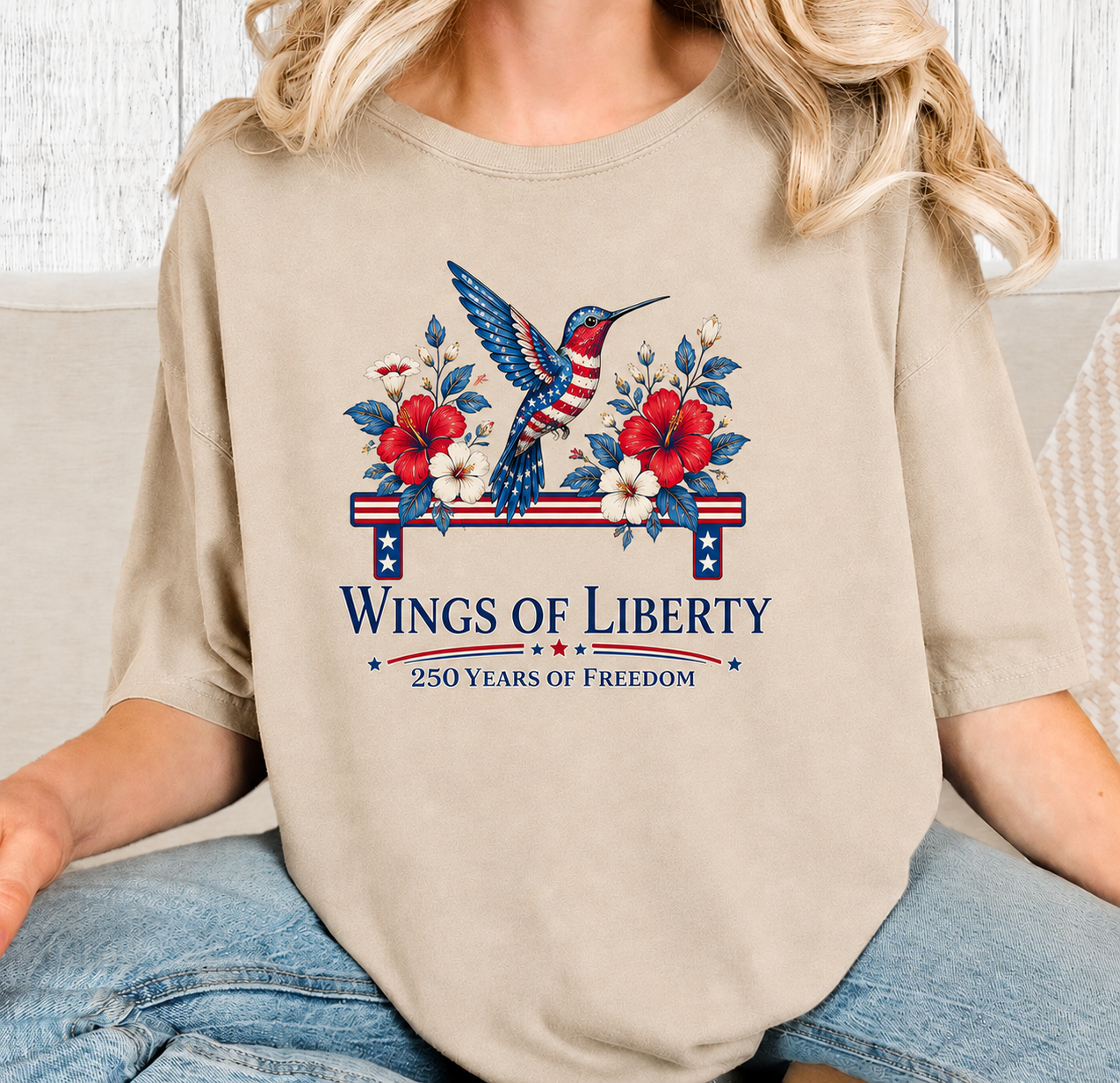 Hummingbird Wings of Liberty T-Shirt
