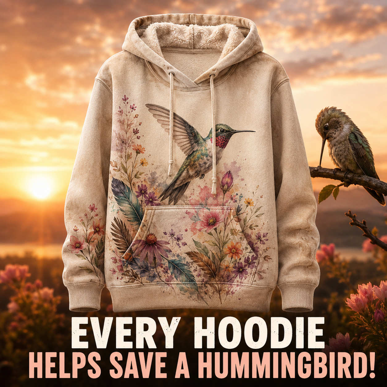 Save the Hummingbirds™ Oversized Hoodie