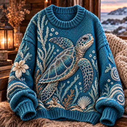 Save The Sea Turtles Knit Sweater
