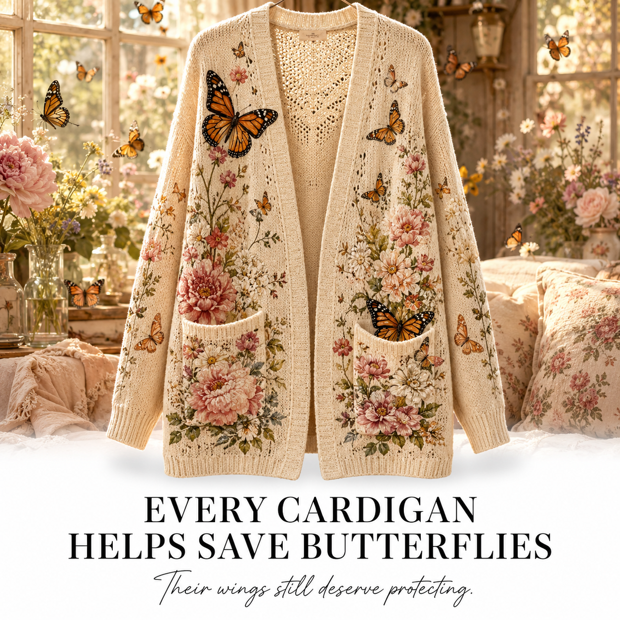 Women's Butterfly Summer Cardigan