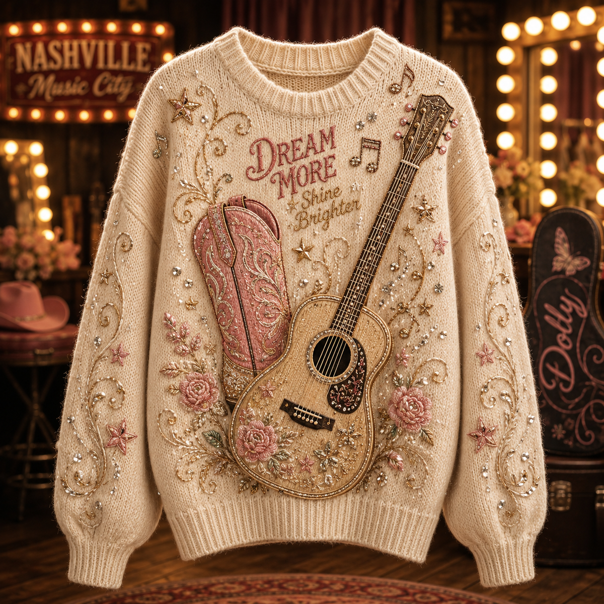 Dream More Shine Brither Knit Sweater