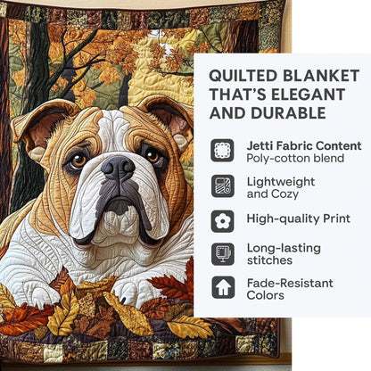 Bulldog Forrest Quilted Blanket