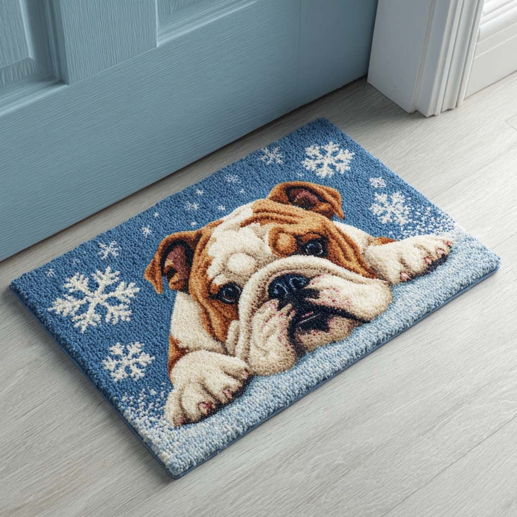 Bulldog Christmas Doormat