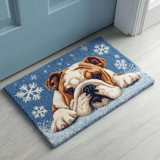 Bulldog Christmas Doormat