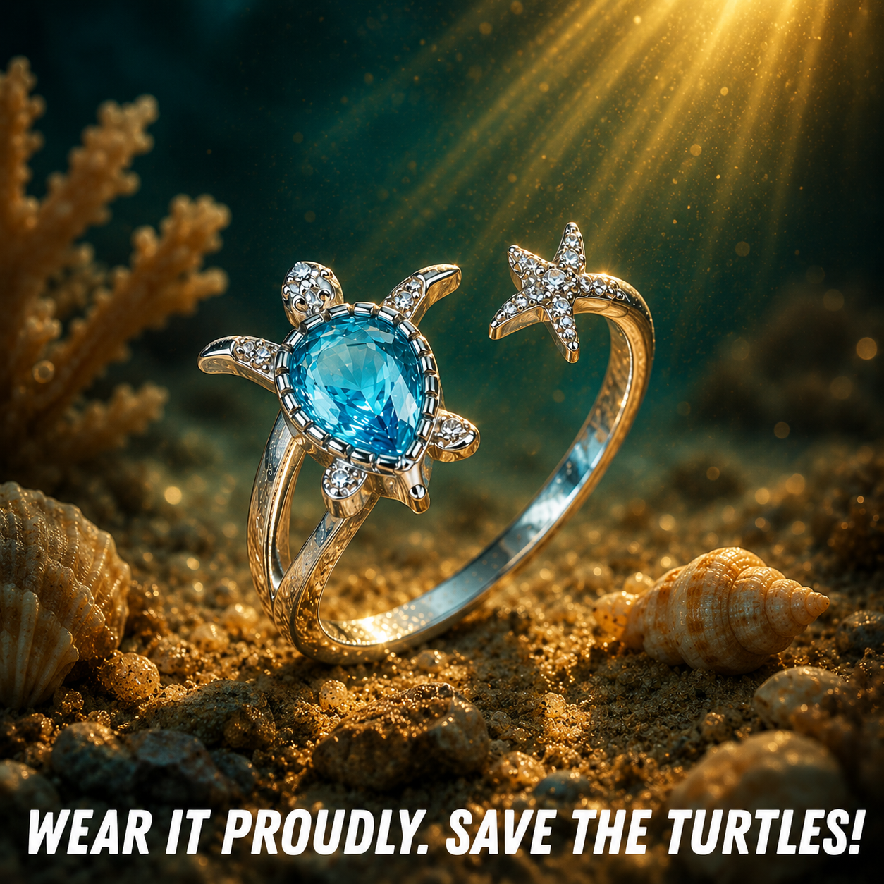 Save The Turtles Ring (925 Sterling Silver)