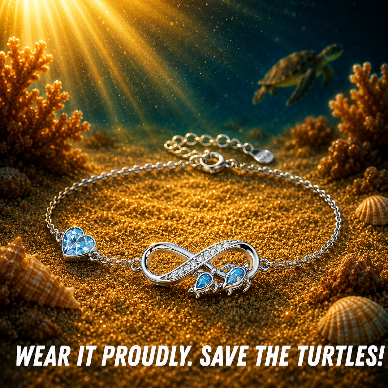 Save The Turtles Bracelet (925 Sterling Silver)