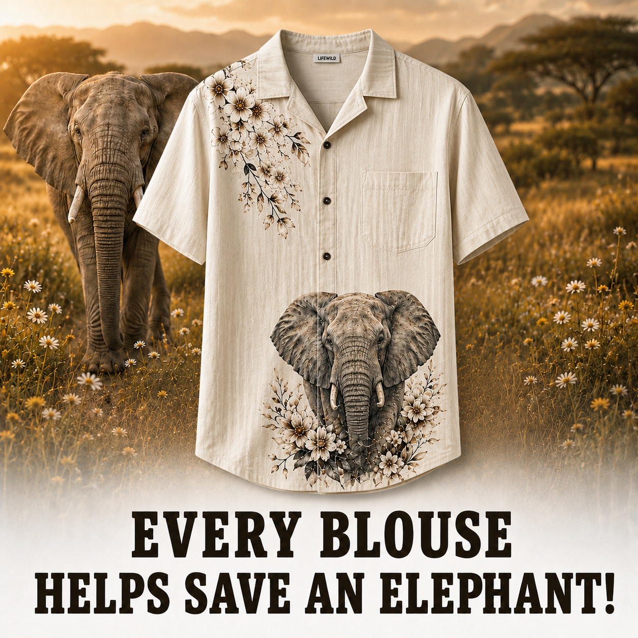 Men's Elephant Summer Shirt