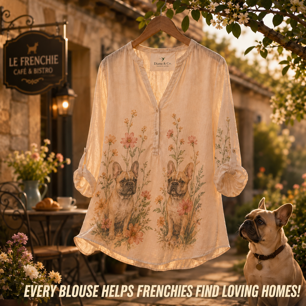 Lightweight French Bulldog Blouse