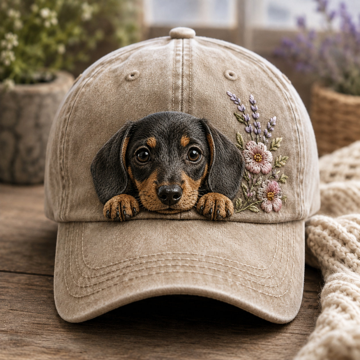 Save The Dachshunds Embroidered Cap