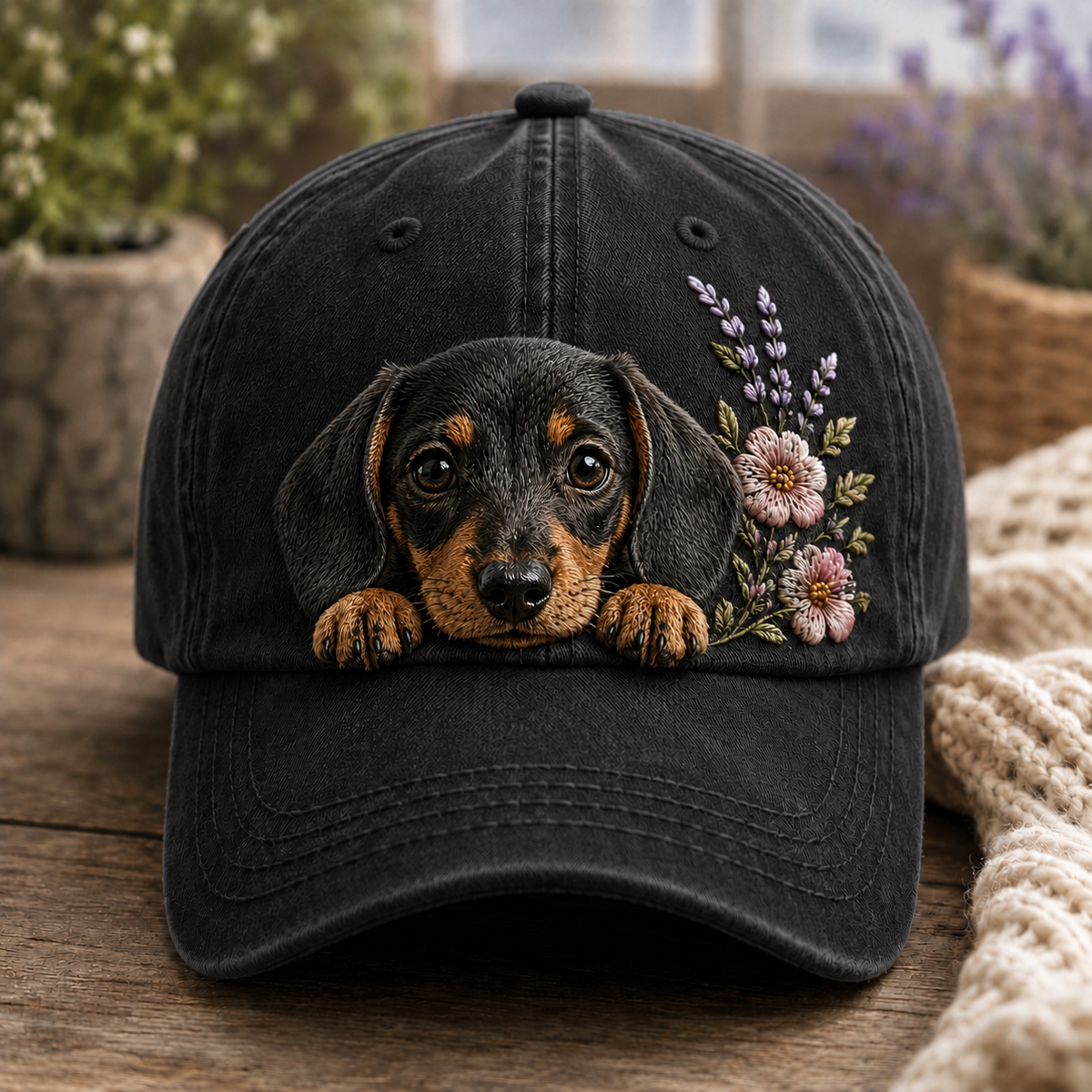 Save The Dachshunds Embroidered Cap