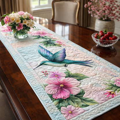 Hummingbird Quilted Table Runner