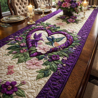 Hummingbird Quilted Table Runner