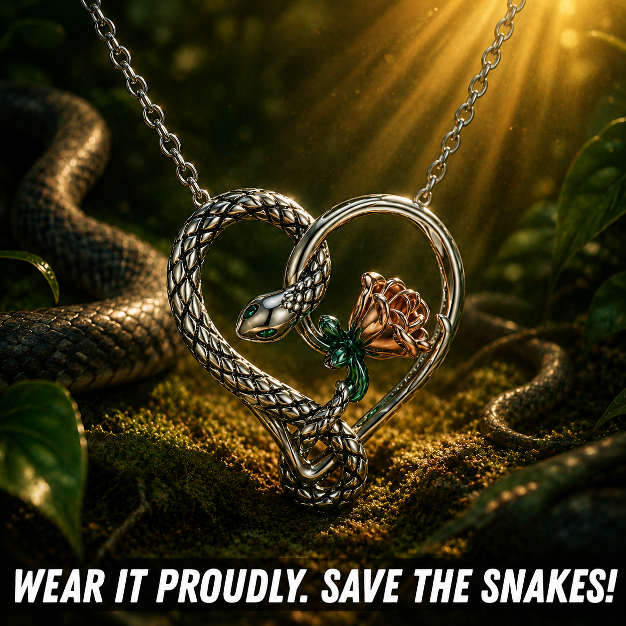 Save The Snakes Necklace (925 Sterling Silver)
