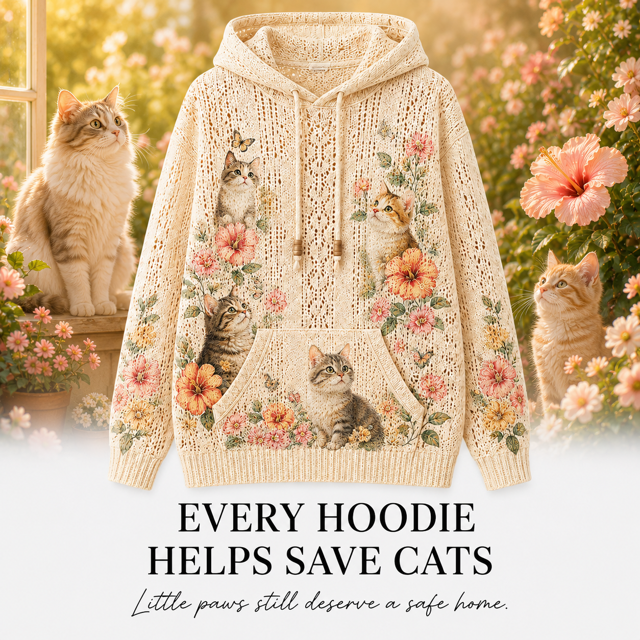 Women's Cat Summer Hoodie