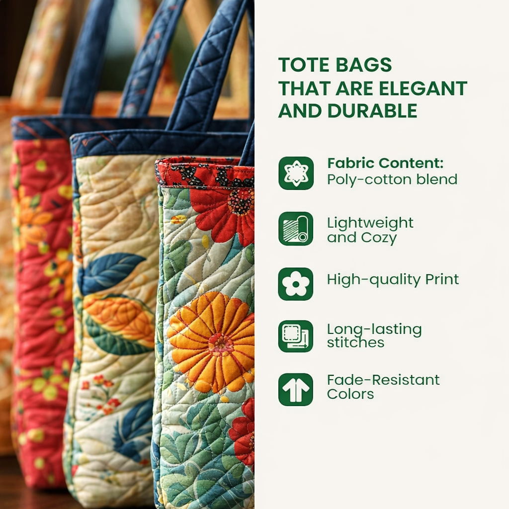 Highland Cow Quilted Tote Bag