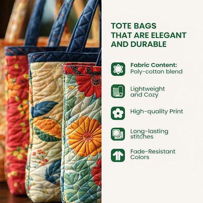 Highland Cow Quilted Tote Bag