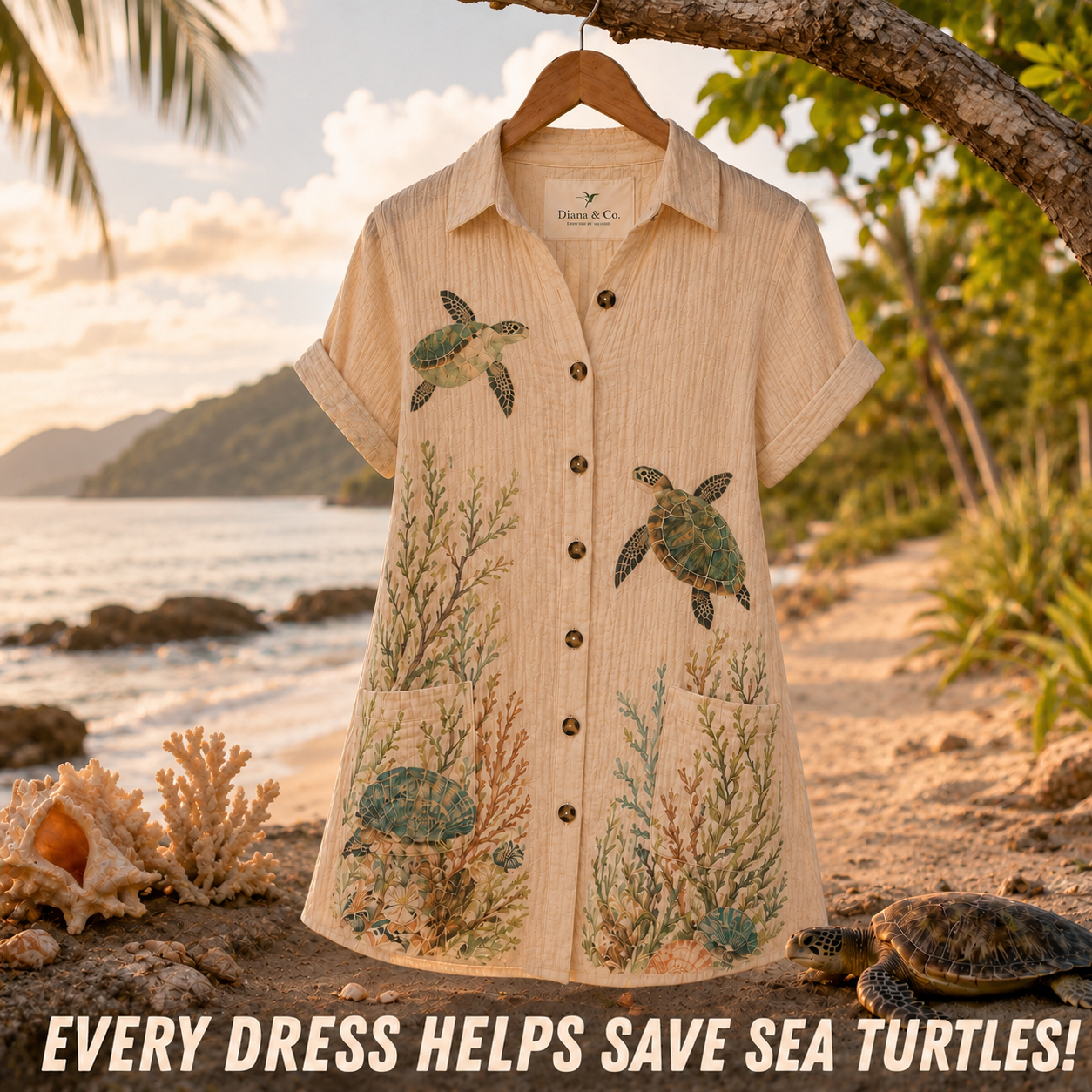 Lightweight Sea Turtle Dress