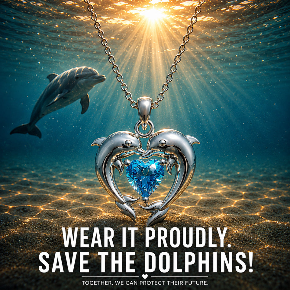 Save The Dolphins Necklace (925 Sterling Silver)