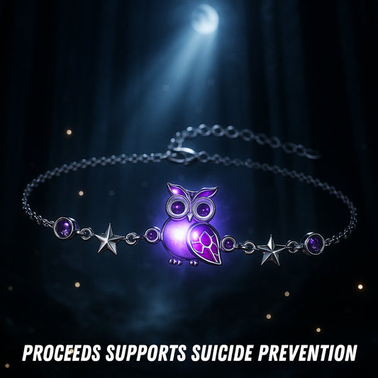 Purple Glow Owl Bracelet