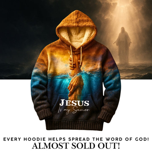 Jesus Is My Savior Knitted Winter Hoodie