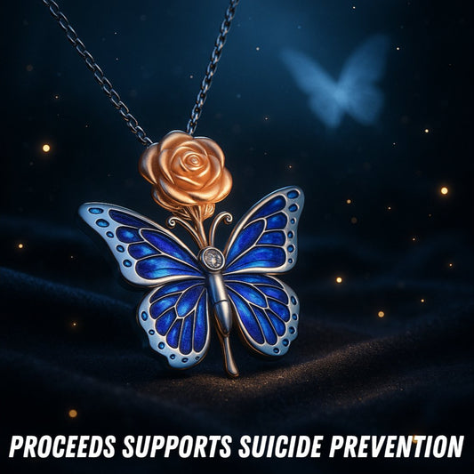 Butterfly Rose Necklace