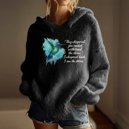 Hummingbird Cozy Knit Sweater