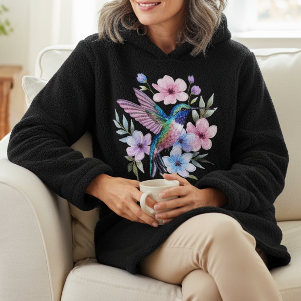 Hummingbird of Hope Fleece Hoodie