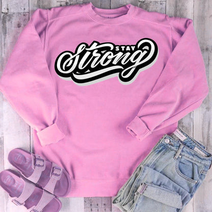 Stay Strong Sweater (Supports Breast Cancer Awareness)