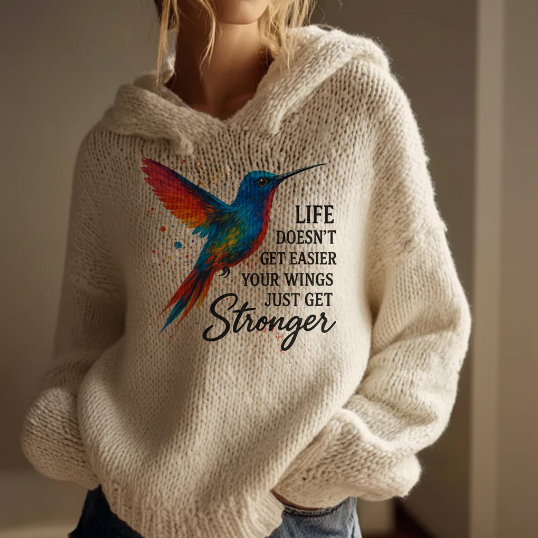 Hummingbird Cozy Knit Sweater